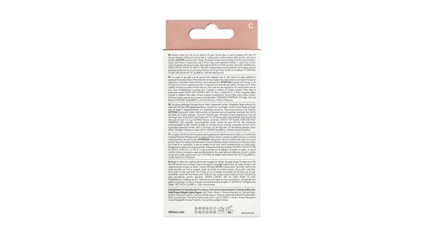 KISS Premium Nails Bare-But BNP04C - rosa