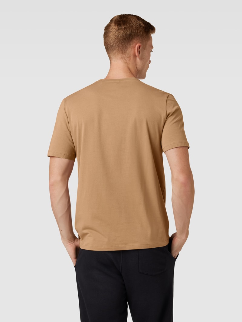 T-Shirt mit Logo-Stitching Modell 'MIX&MATCH' in beige