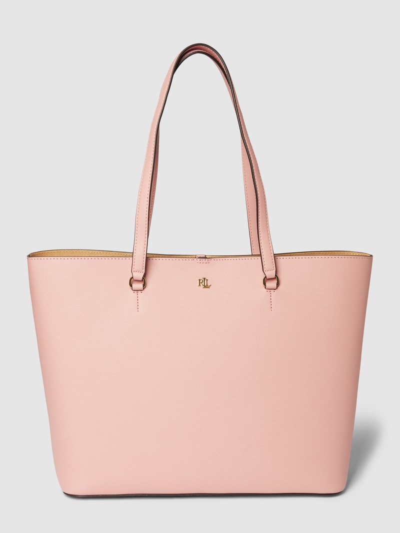 Tote Bag mit Label-Detail Modell 'KARLY' in rosé