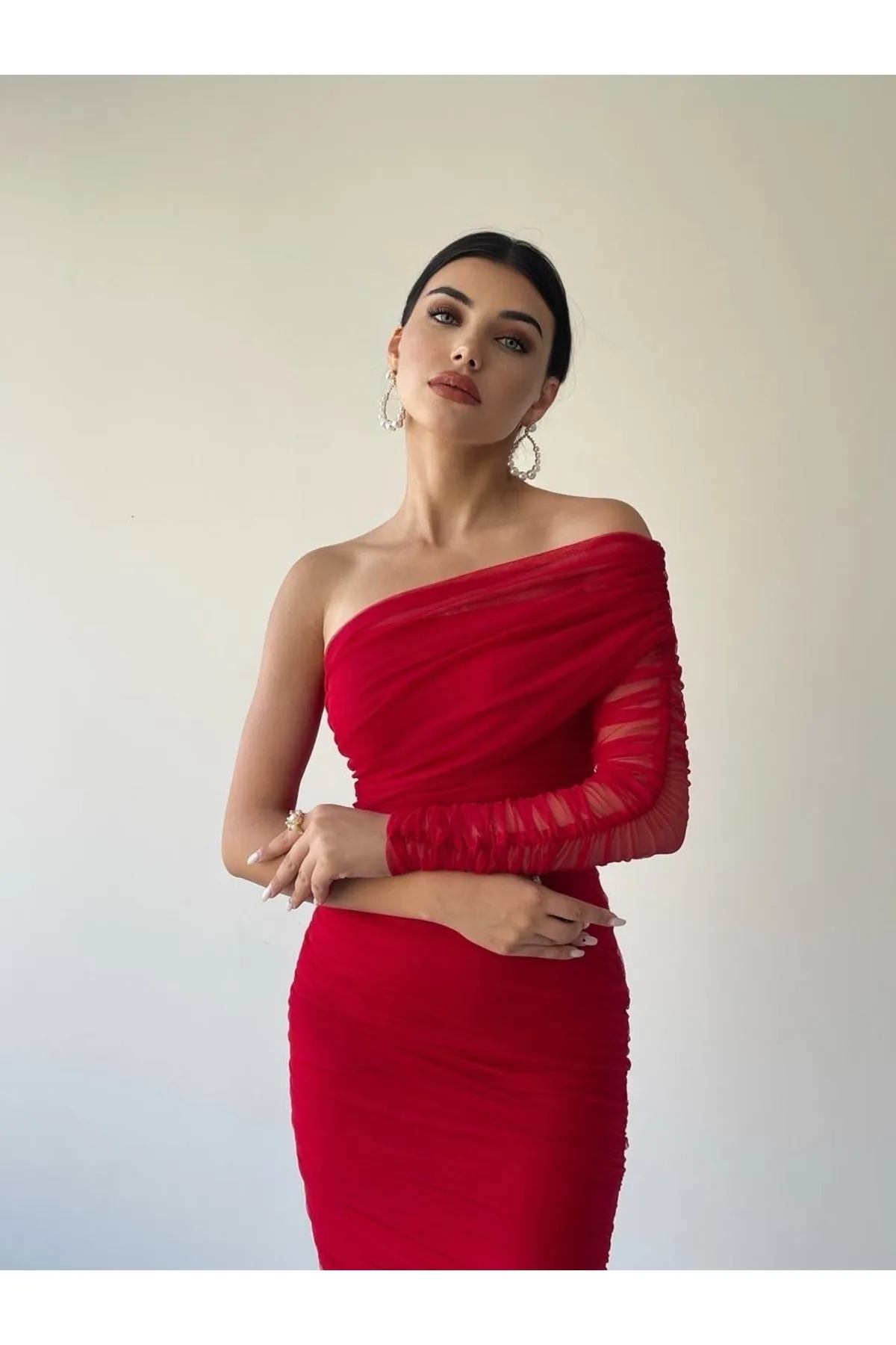 MY BELLA BUTİK  Kleid - Rot - Basic