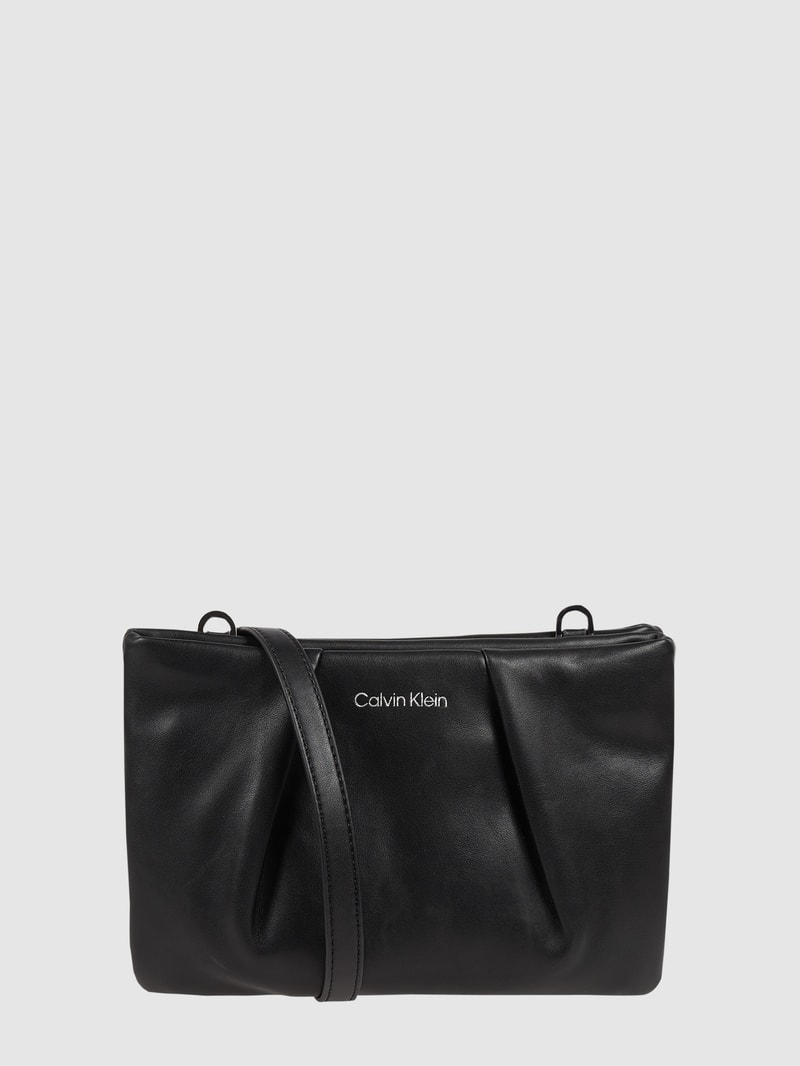 Clutch in Leder-Optik  in schwarz
