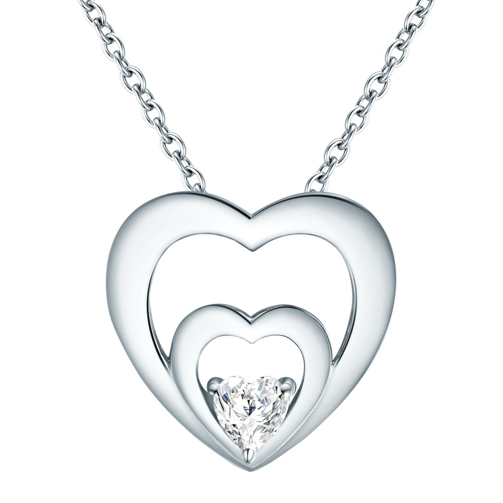 Rafaela Donata Chaîne Coeur Argent sterling Oxyde de zirconium (CZ) en Argent collier