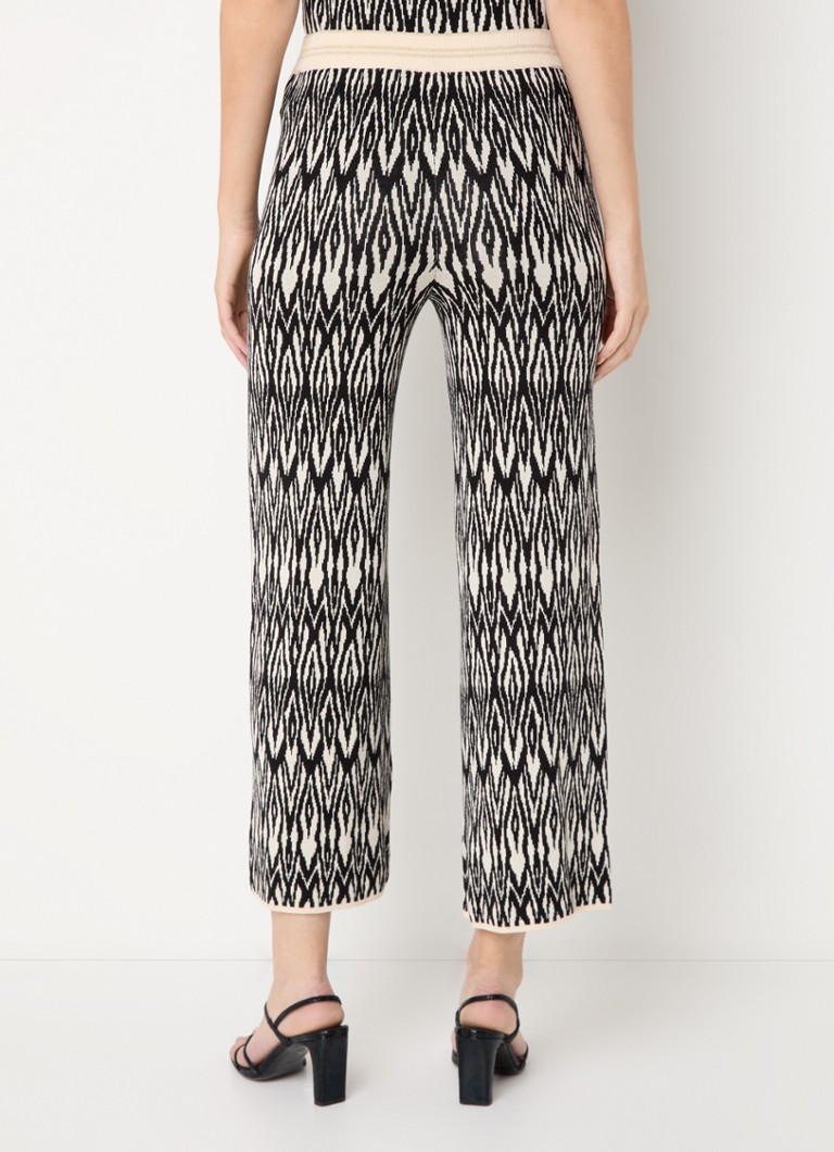 Pantaloni cropped a vita alta e gamba larga con stampa Gerry Weber