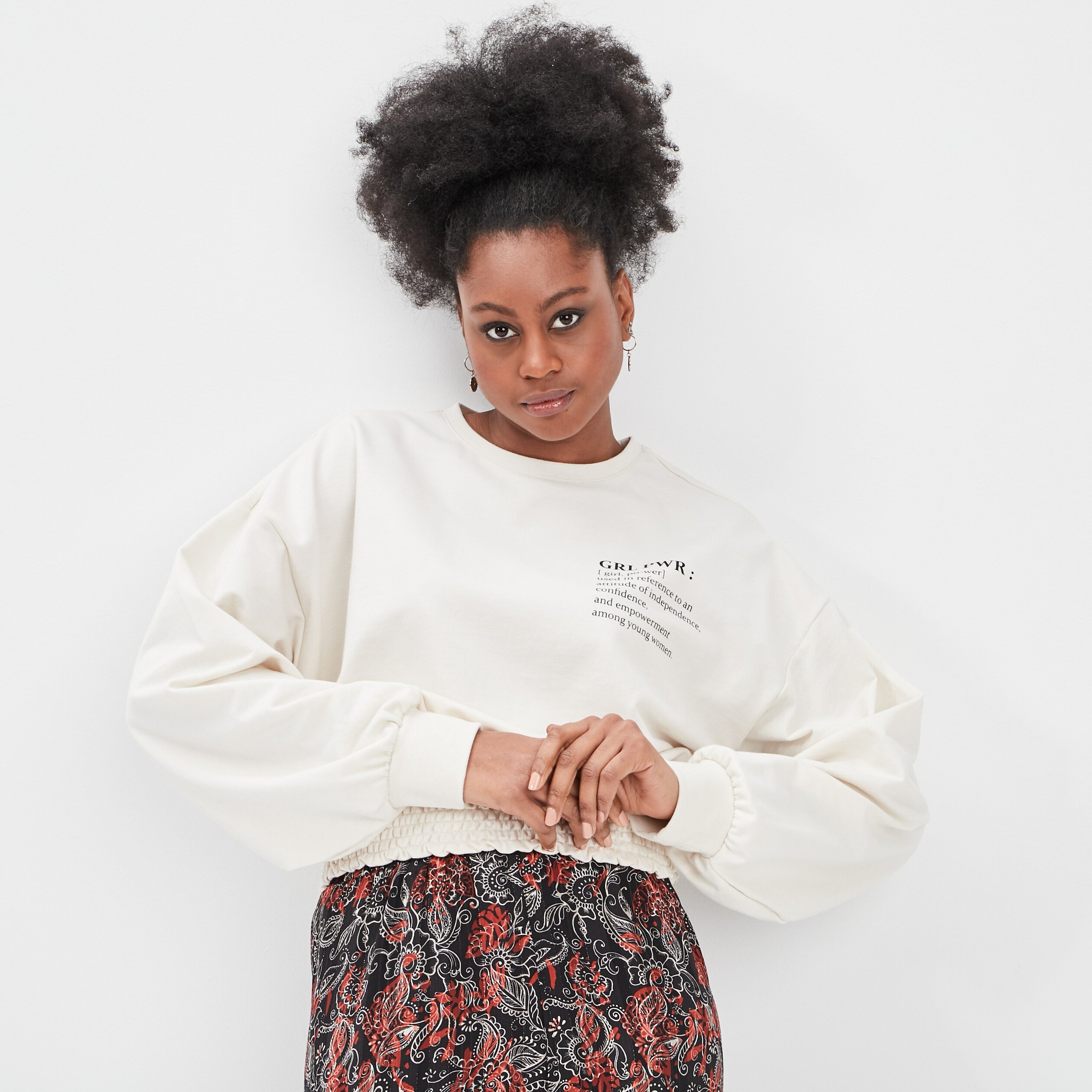 Sweat manches longues Liberto ivoire femme | La Halle