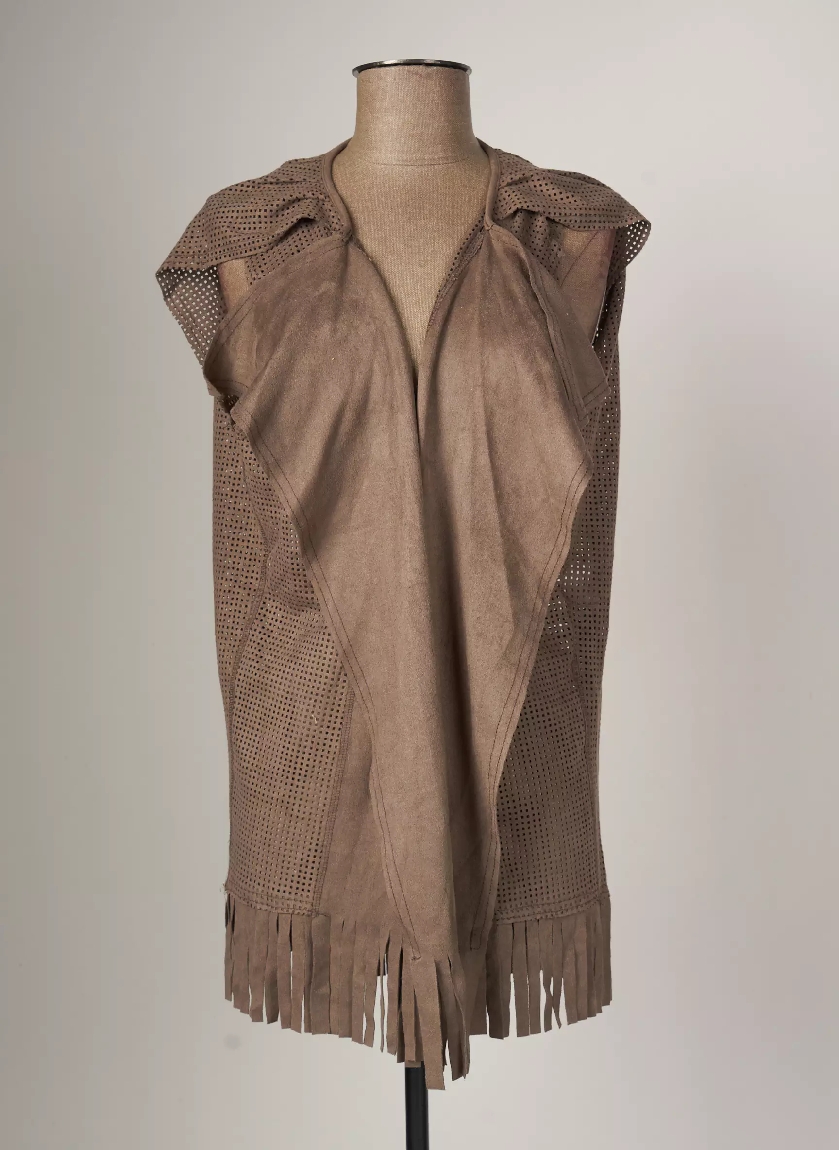 Areline Gilets Manches Courtes Femme couleur marron