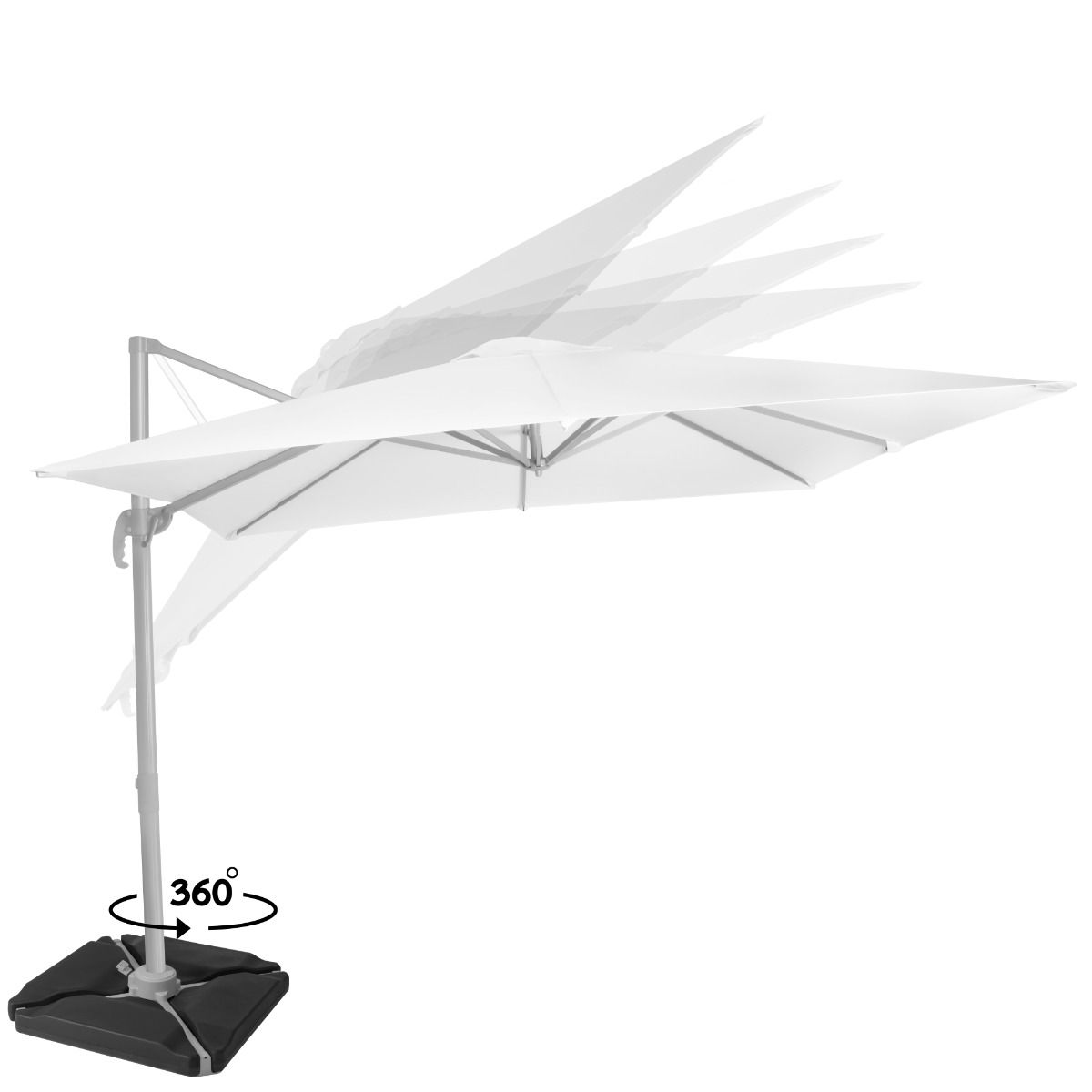 Vonroc Pisogne 300 Sonnenschirm mit 4 füllbare Fliesen
