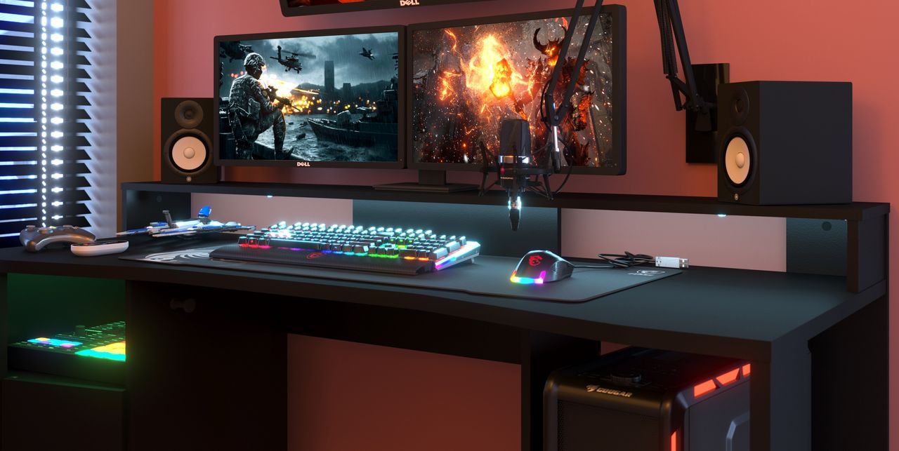 Parisot Kinderzimmer, 5-tlg., Fabric 21 - mit Gamertisch