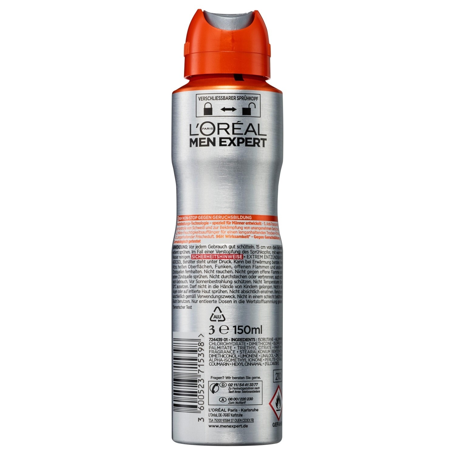 Deo Spray Invincible Man 96h