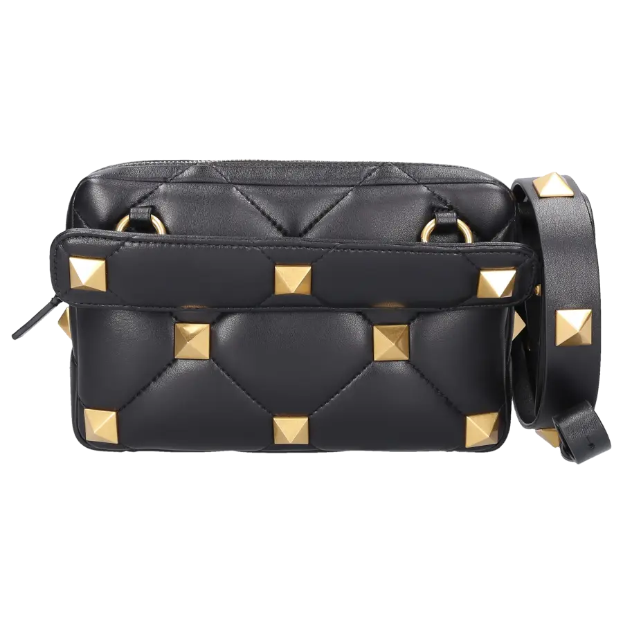 Valentino Garavani - Crossbody ROMAN STUD Nappaleder - schwarz