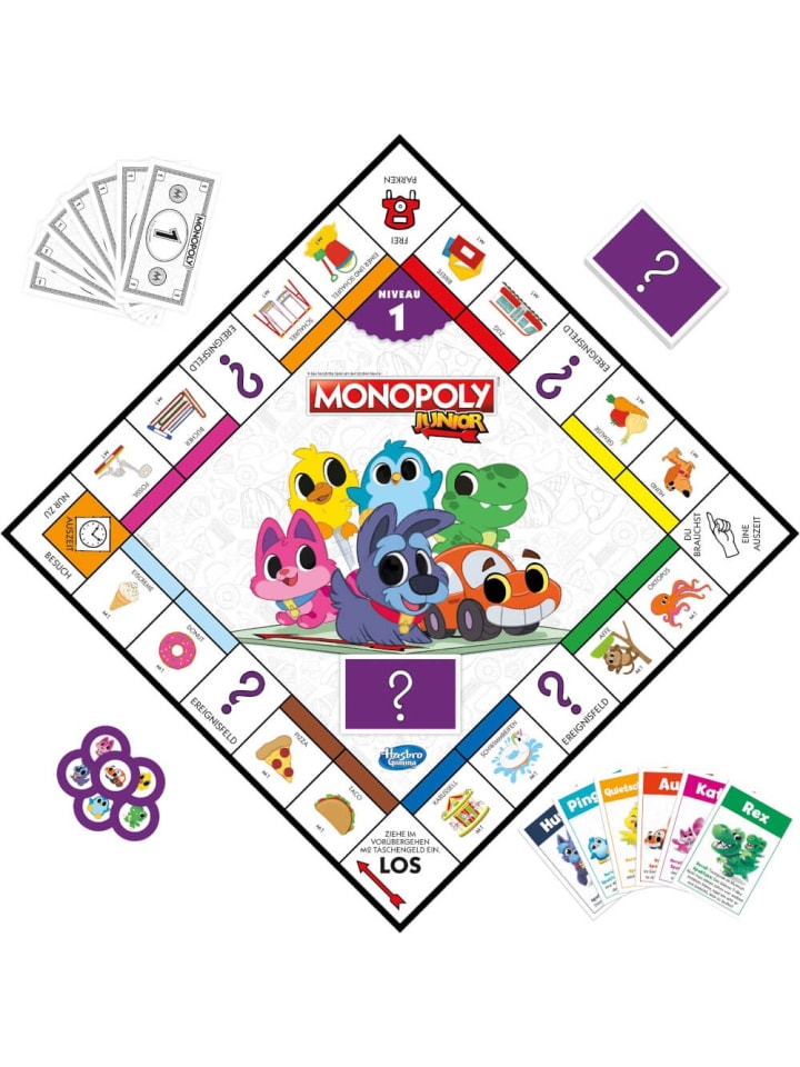 Hasbro Familien Brettspiel Monopoly Junior 2 Games in 1 - ab 4 Jahre günstig kaufen onesize