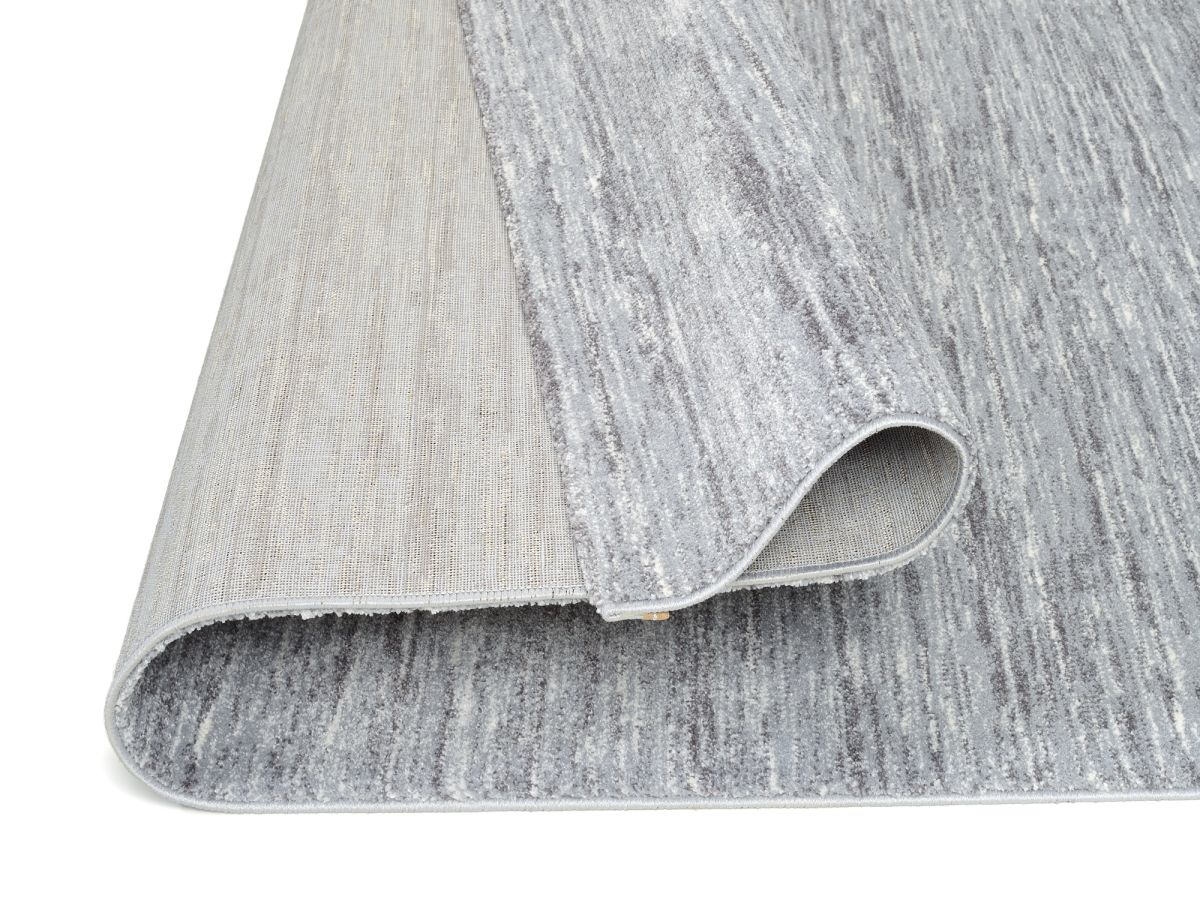 Webteppich Melange Uni Grau 160 x 230 cm
