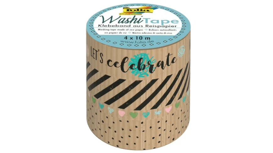 folia Washi-Tape 3er Set Kraftpapier 40 m