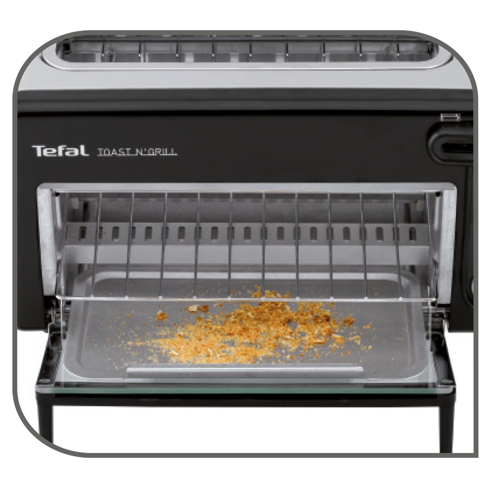 Tefal 2-in-1-Toaster Toast n' Grill TL6008 Toaster Backofen Tischbackofen Mini Ofen, für 2 Scheiben, 1300 W