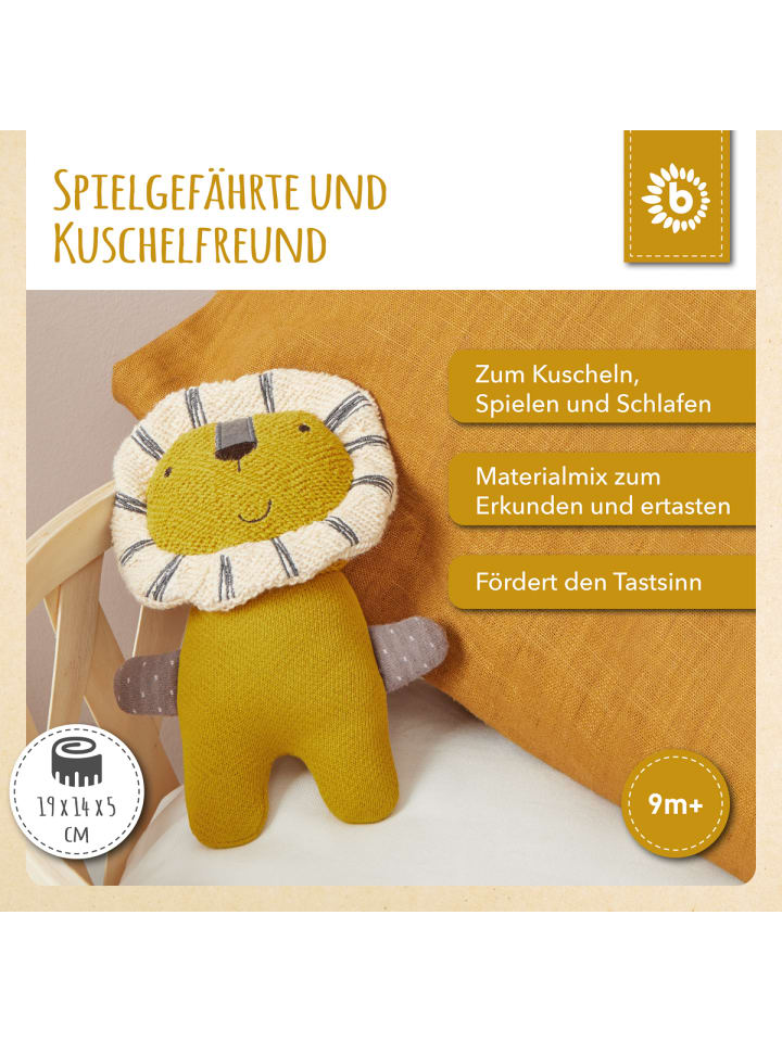 Bieco Spielwaren Kuscheltier Gehäkelt Löwe - ab Geburt in Gelb günstig kaufen onesize