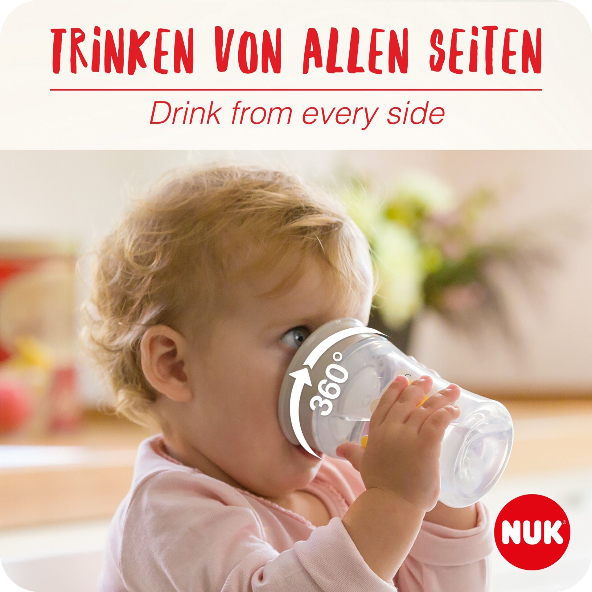 NUK Babyflasche NUK 3-in-1 Trinklernset Trainer Cup 6M Magic Cup,Action Cup