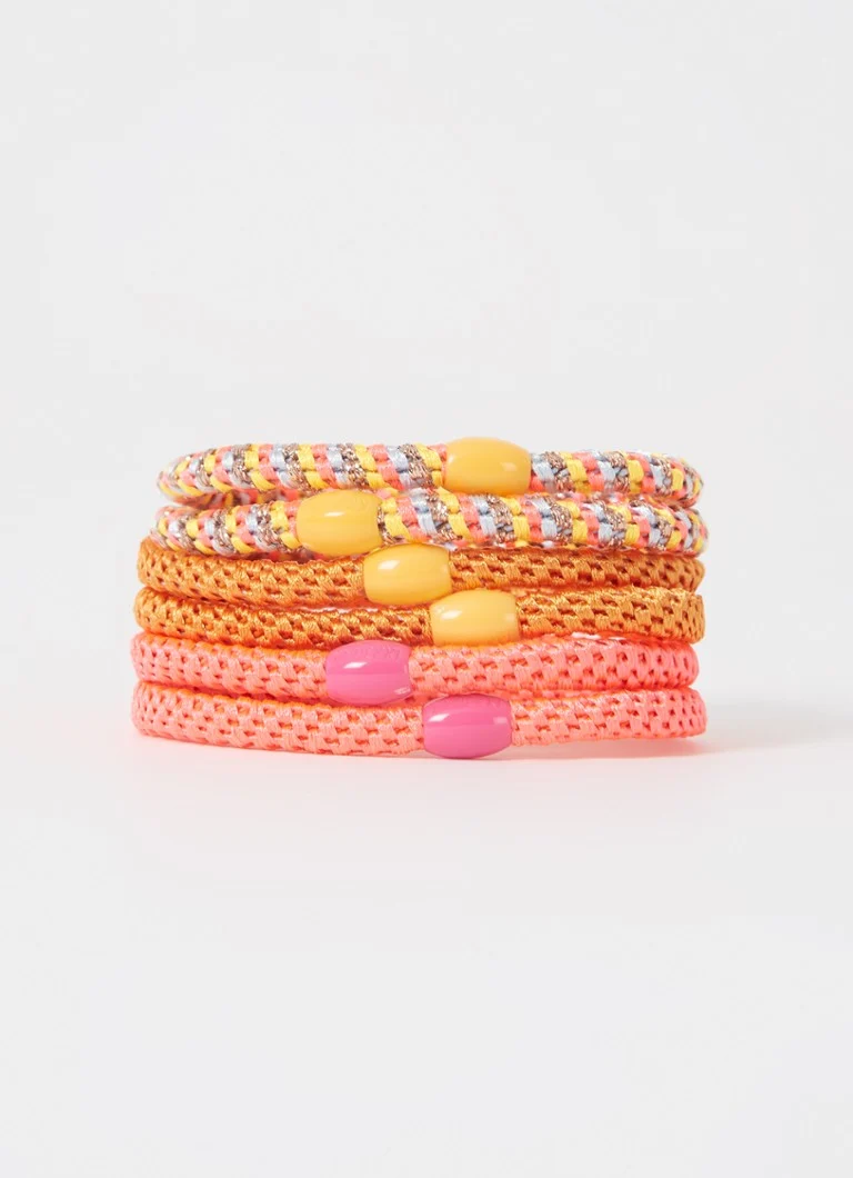 Bon Dep Kknekki Elastic de păr împletit cu lurex, set de 6