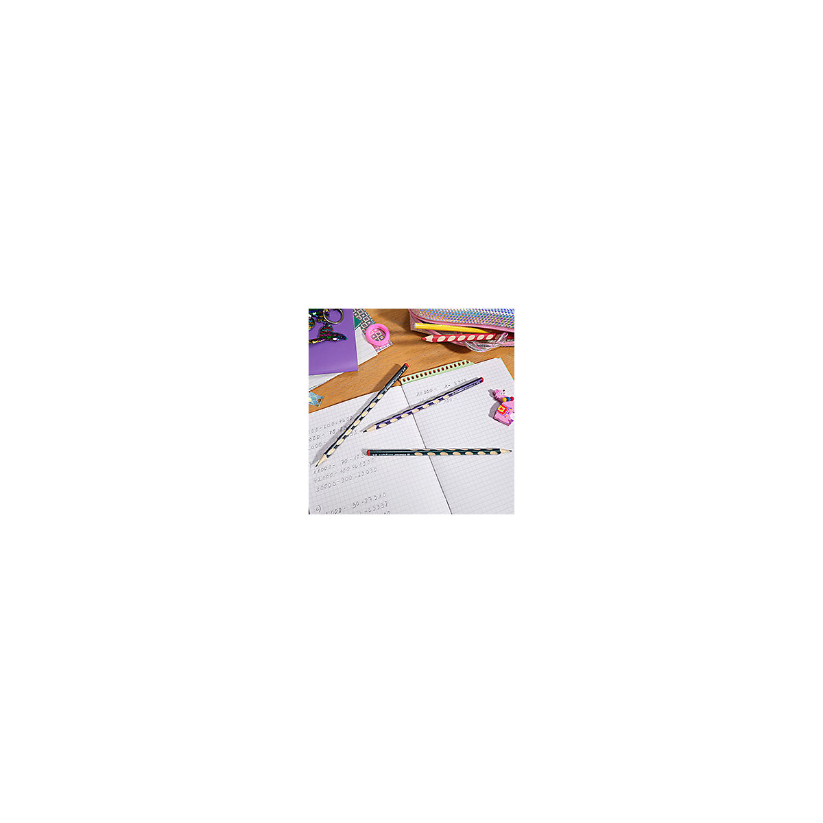 Dreikant-Bleistift EASYgraph S Metallic Edition HB metallicviolett Rechtshänder, 12 Stück