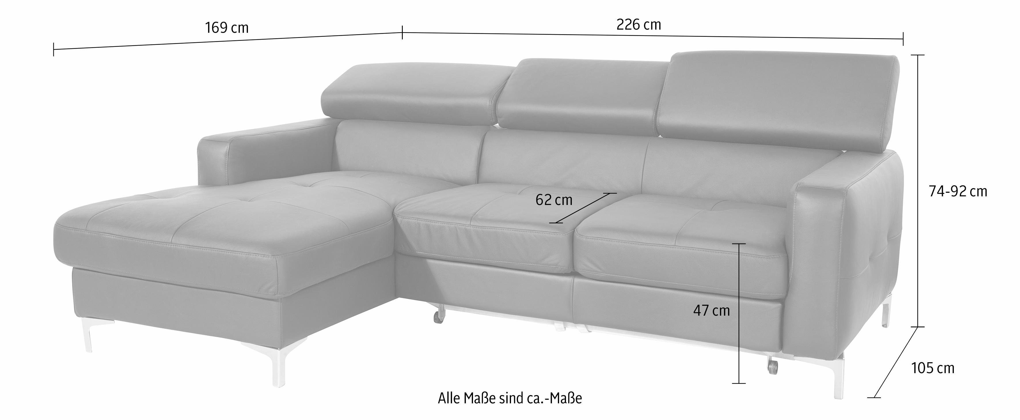 COTTA Ecksofa Sammy, wahlweise mit Bettfunktion