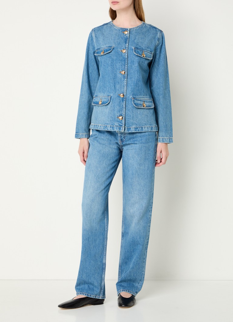 Giacca di jeans Janet di Anine Bing con tasche sul petto