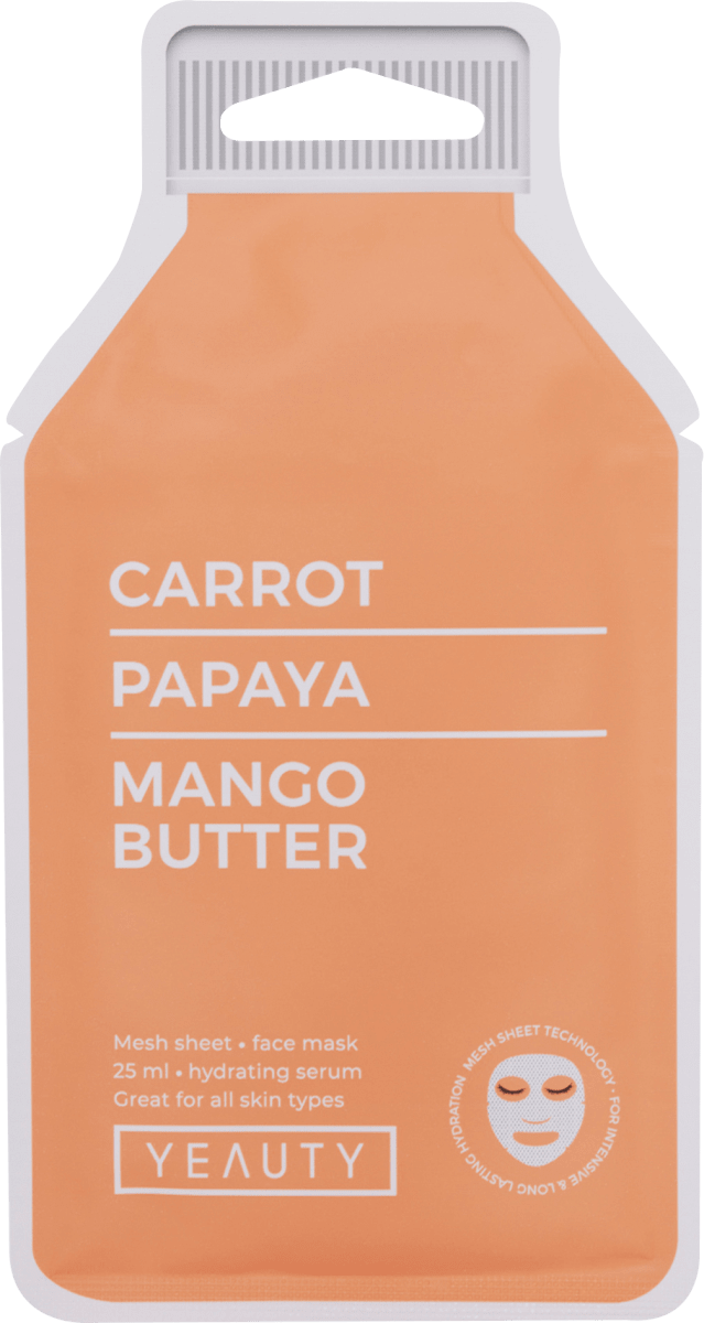 Tuchmaske Carrot-Papaya-Mango Butter, 1 St
