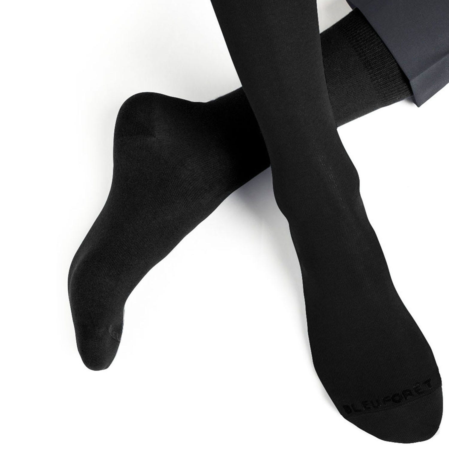 2 paires de chaussettes BLEUFORET noires Pointure 43-46