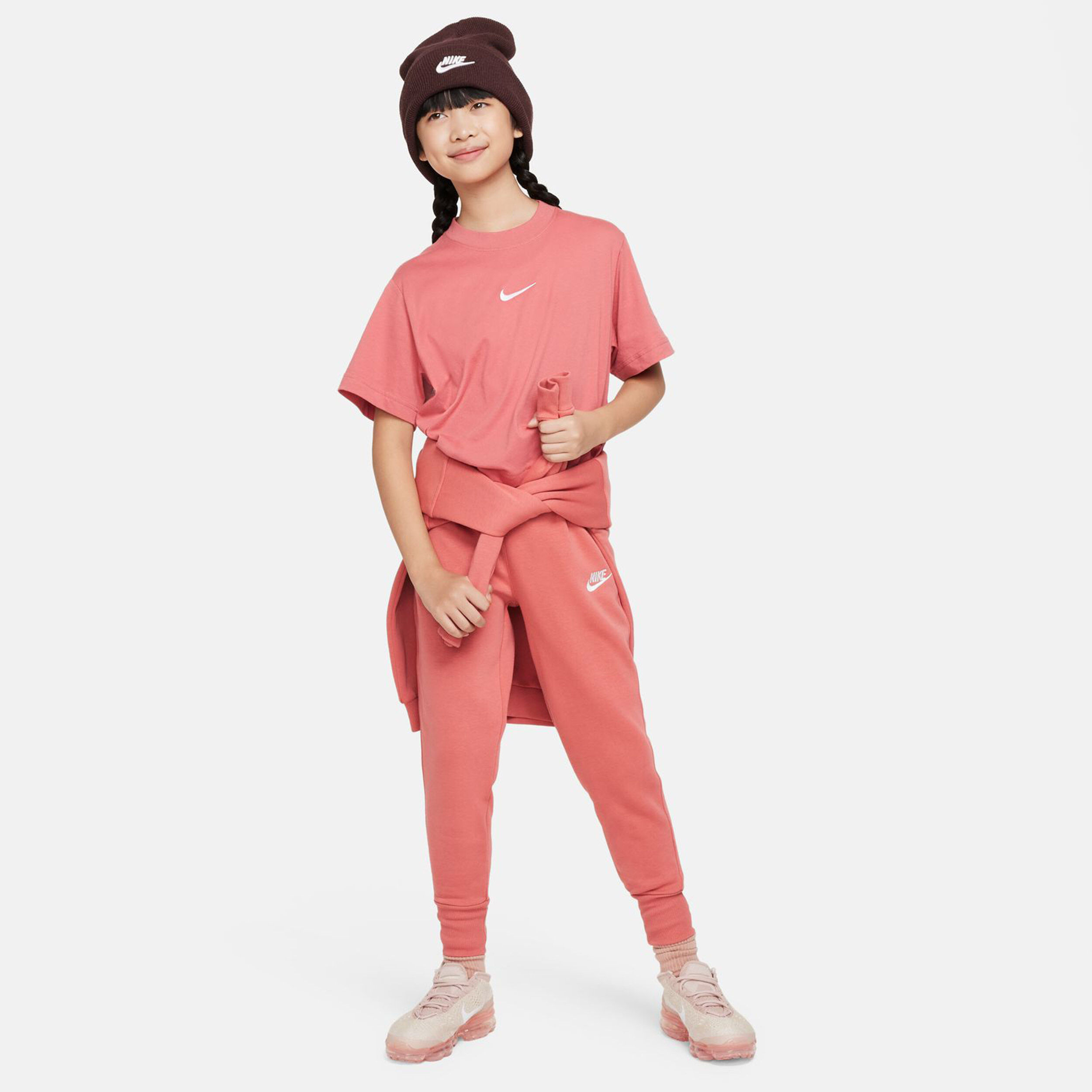 New Sportswear Essential Boxy T-Shirt Mädchen - Koralle
