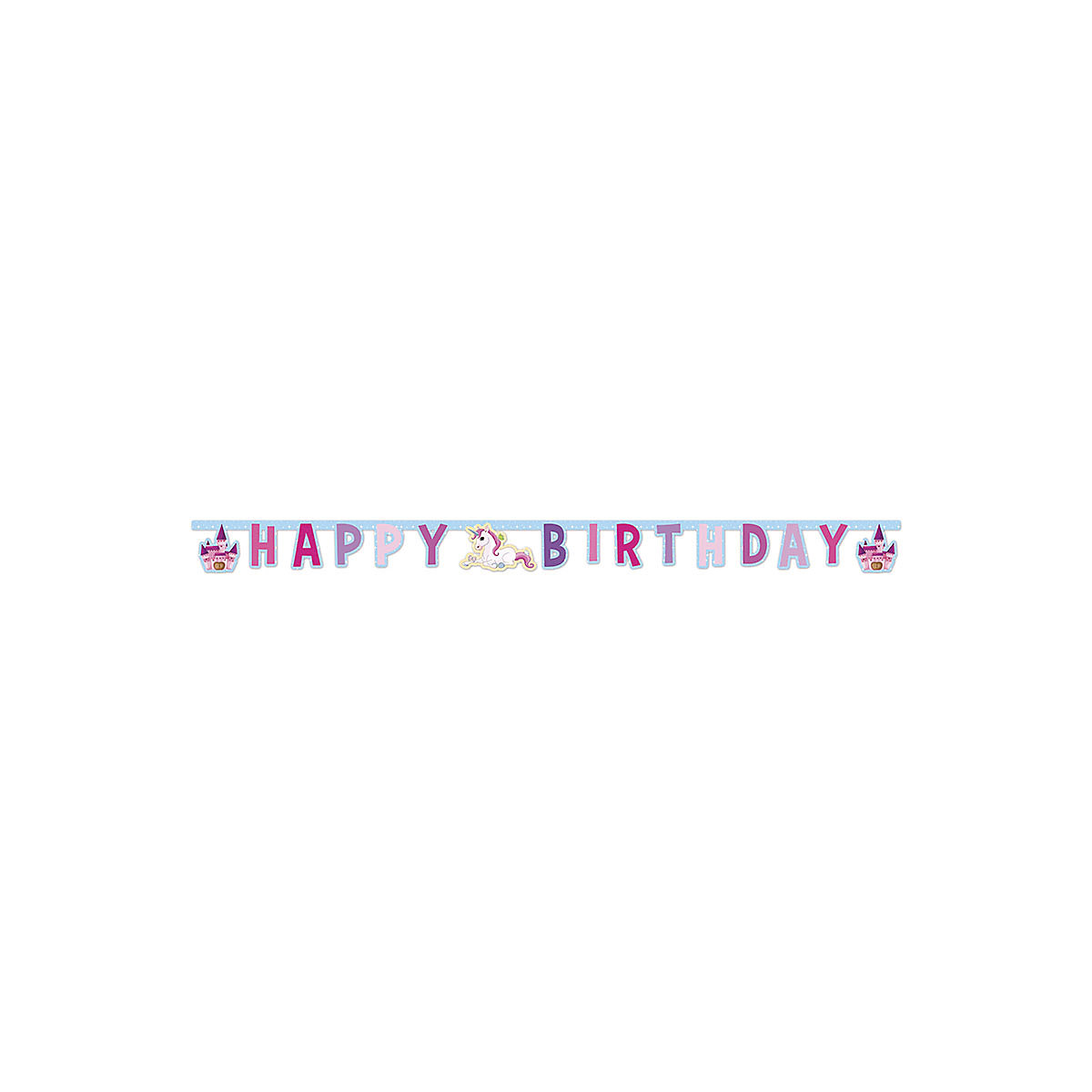 Happy Birthday Girlande Unicorn, 2 m