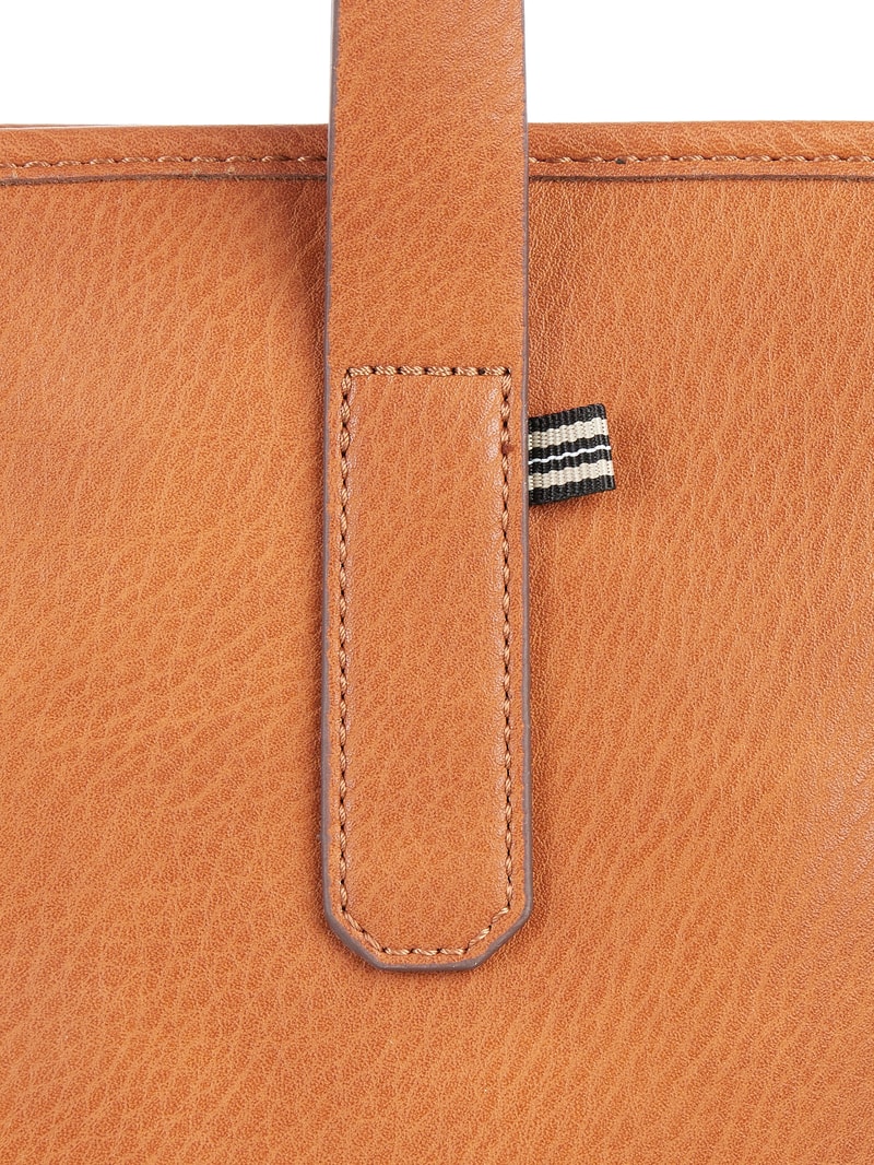 Shopper mit Logo-Details in cognac
