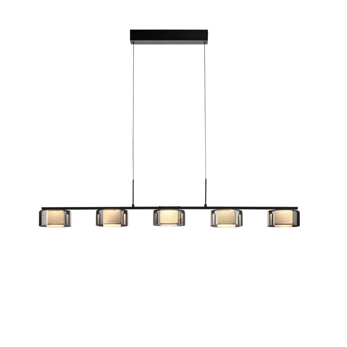 Paul Neuhaus 5-flg Pendellampe Rika Schwarz