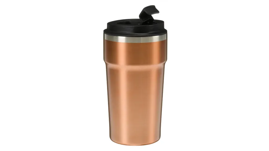TRENDSHOP Isolierbecher Kaffeebecher Enjoy 500ml matt rosé gold