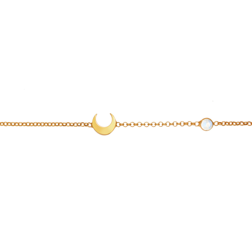 Elli Elli Collier Femmes Filigrane Basique Minimaliste avec Pierre de Lune en Argent S collier