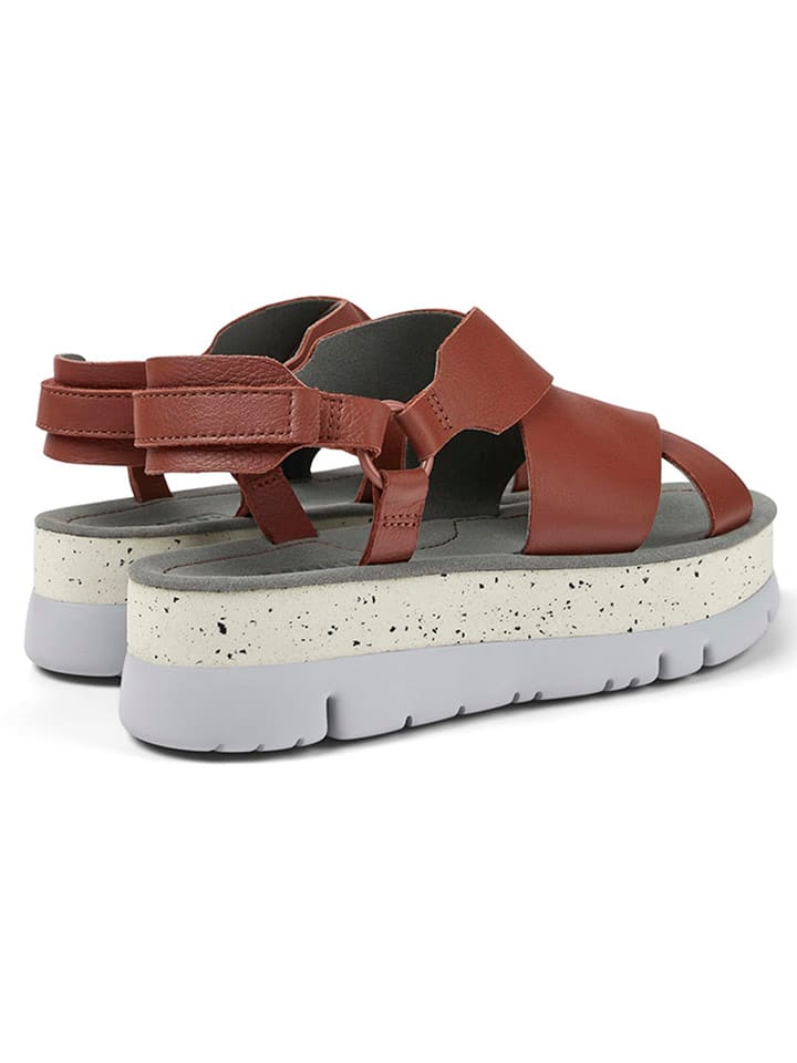 Camper Leder-Sandaletten in Rot günstig kaufen