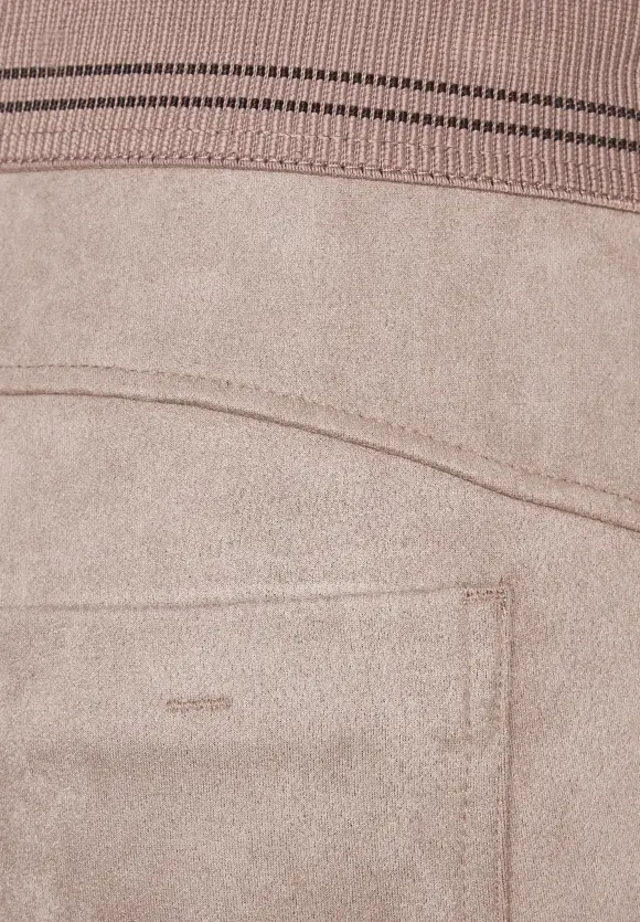 Street One Skinny Hose in Velour Optik