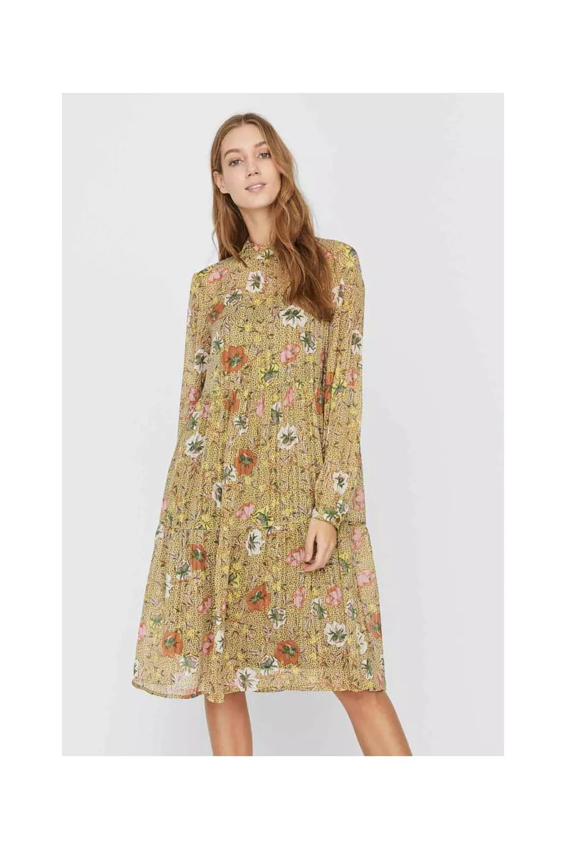 Vero Moda Robes Mi Longues Femme couleur vert