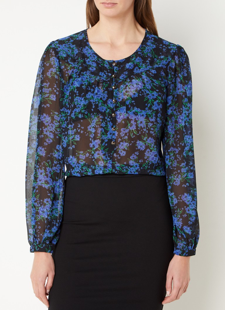 Fifth House  Remi semi-transparante tuniek met bloemenprint