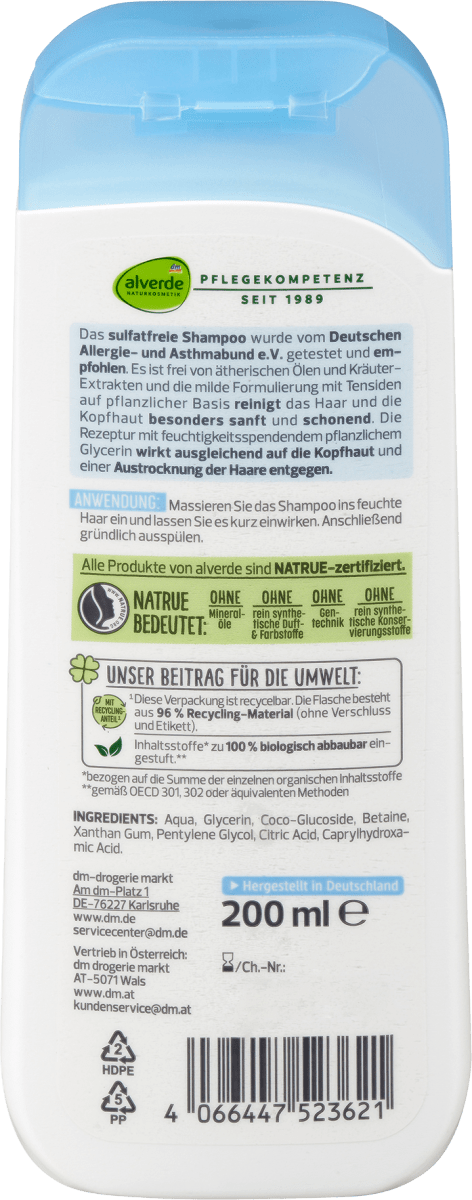 Shampoo Ultra Sensitiv, 200 ml
