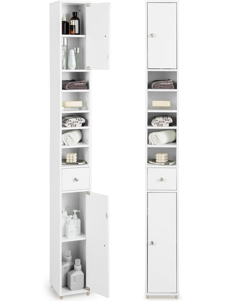 COSTWAY Hochschrank schmal 180 cm in Weiß günstig kaufen 180 cm
