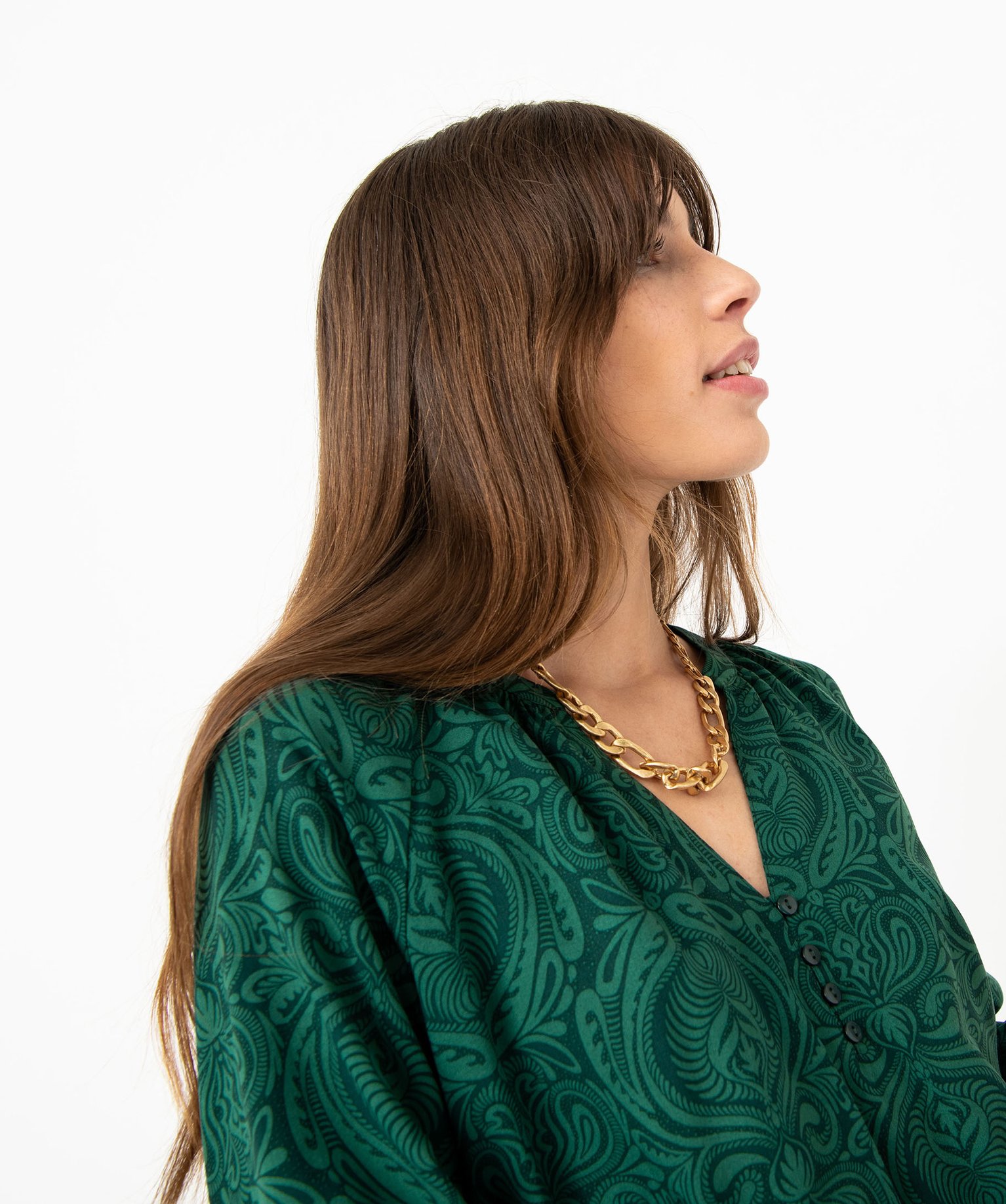 Blouse fluide imprimée à manches 3/4 femme imprime | GEMO