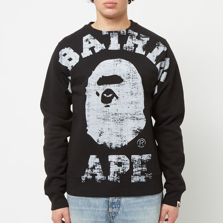 A Bathing Ape Big College Crewneck Black