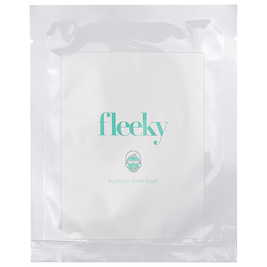 Fleeky Sheet Mask met Derma Roller - Regenererend en hydraterend met hyaluronzuur