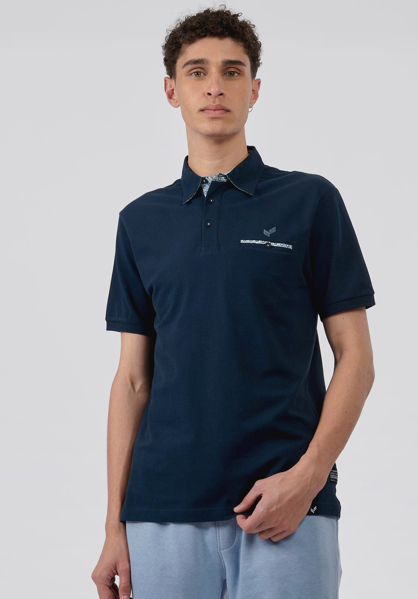 NAEL   Polo bleu homme