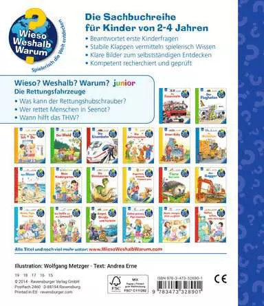 Ravensburger Wieso? Weshalb? Warum? junior, Band 23: Die Rettungsfahrzeuge