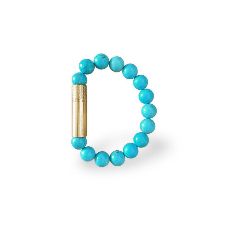 Les Fines Lames Armband Zigarrenschneider Brass, Farbe Türkis - Größe M