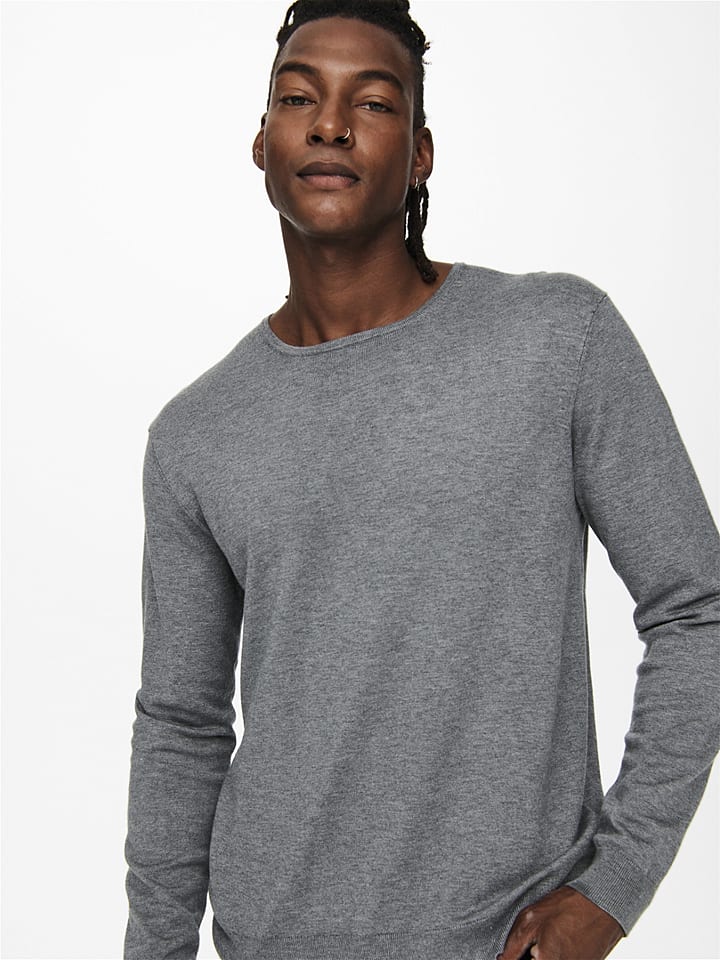 ONLY & SONS Pullover in Grau günstig kaufen