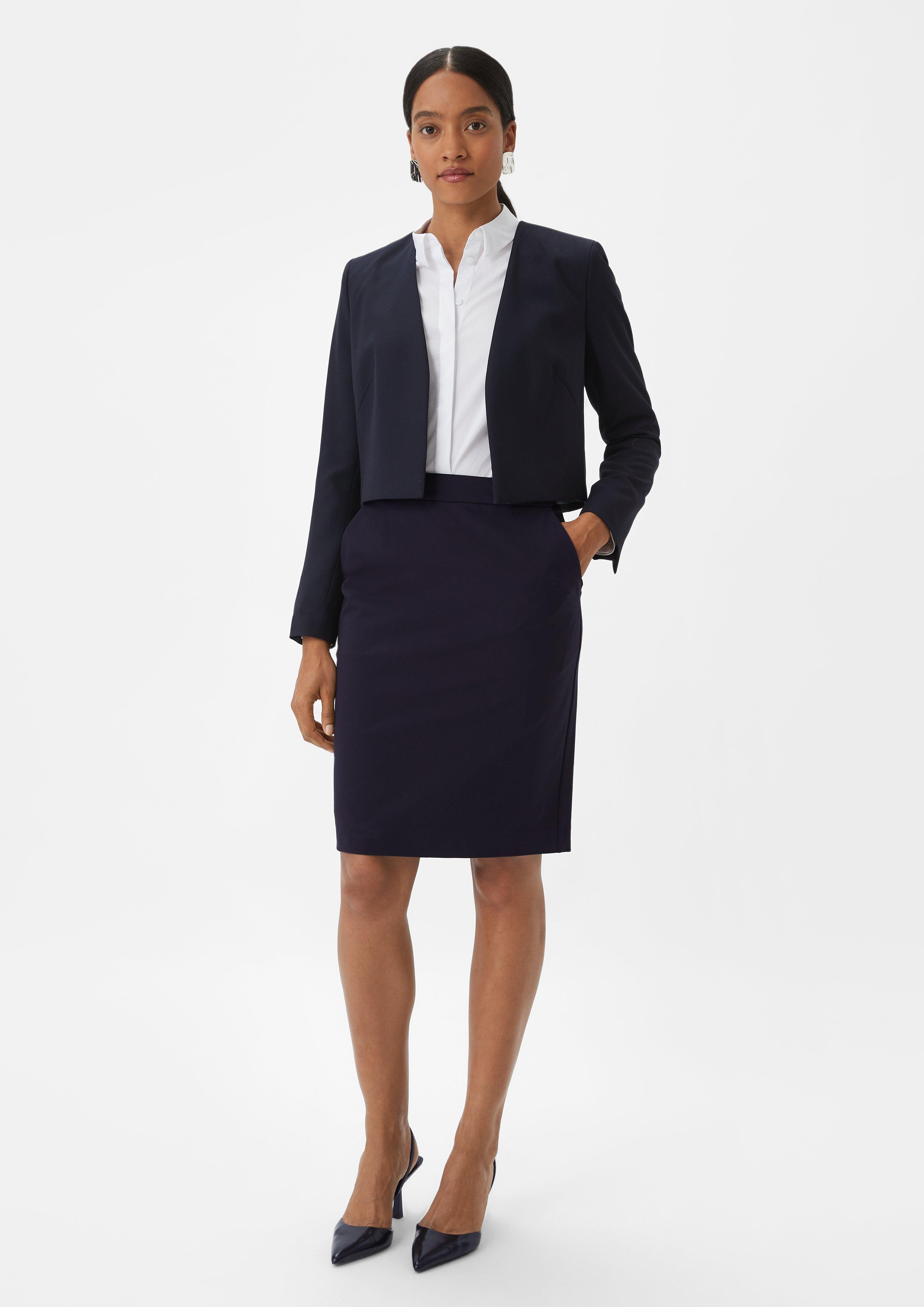 Rock mit Gehschlitz - navy