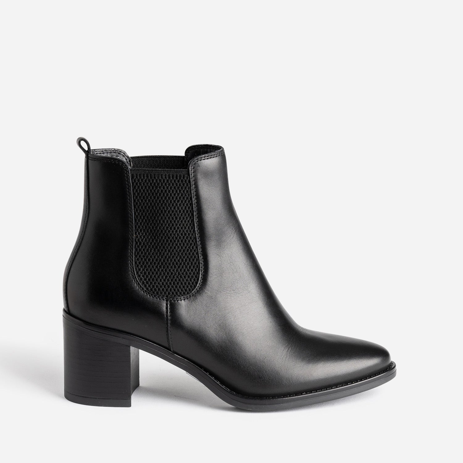 Chelsea boots noir en cuir éco-conçu
