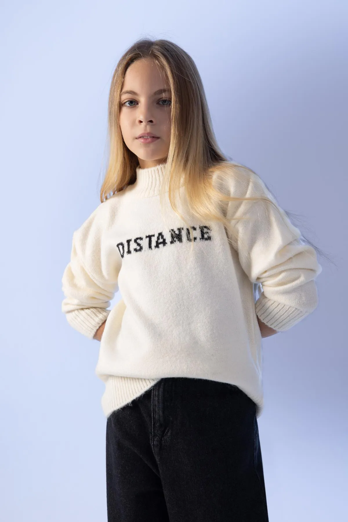 DeFacto  Bedruckter Mädchenpullover mit Rundhalsausschnitt A6011a823au