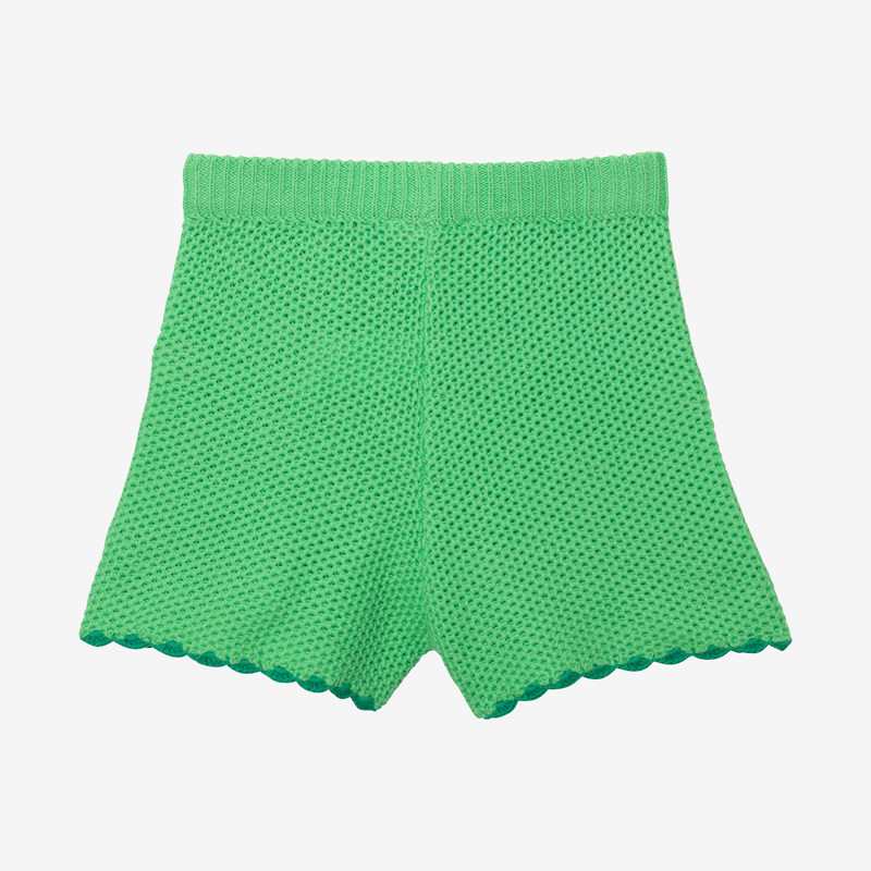 Short fille crochet brodé vert Catimini