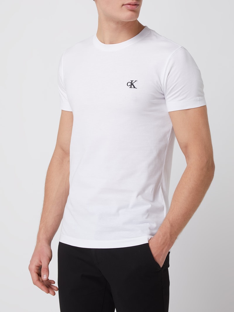 T-Shirt aus Baumwolle  in weiss