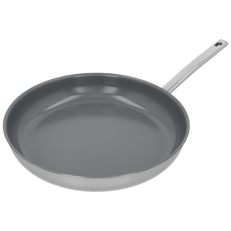 Bratpfanne 32 cm, 18/10 Edelstahl, Silber